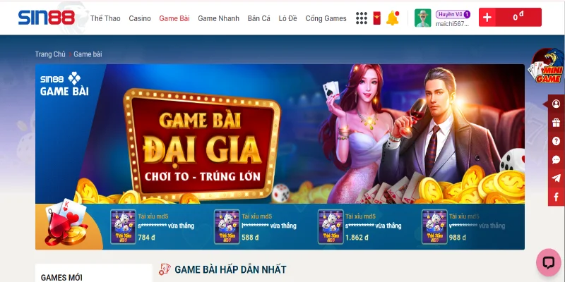 tai game bai doi thuong 3 Sin88 là một sân chơi vô cùng an toàn và uy tín