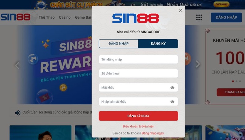 Những điều cần lưu ý khi tạo tài khoản Sin88